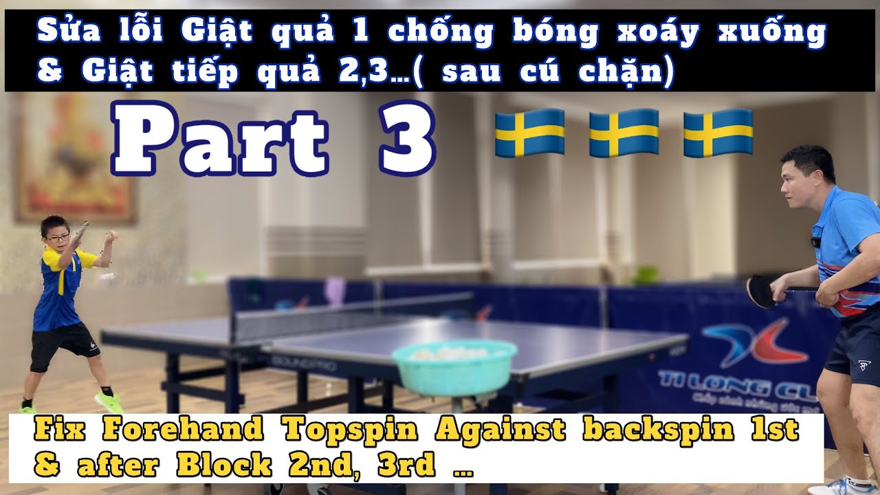 Ti Long fixes Forehand Topspin Against backspin 1st & Topspin after 2nd, 3rd Block …