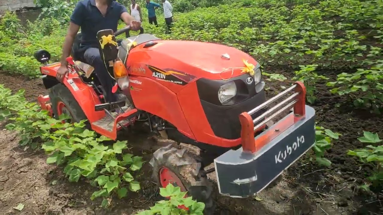 Kubota A211N tractor 4 feet cotton with KRX71D 3feet rotary verry nice#kubota #A211N #kubotaIndia
