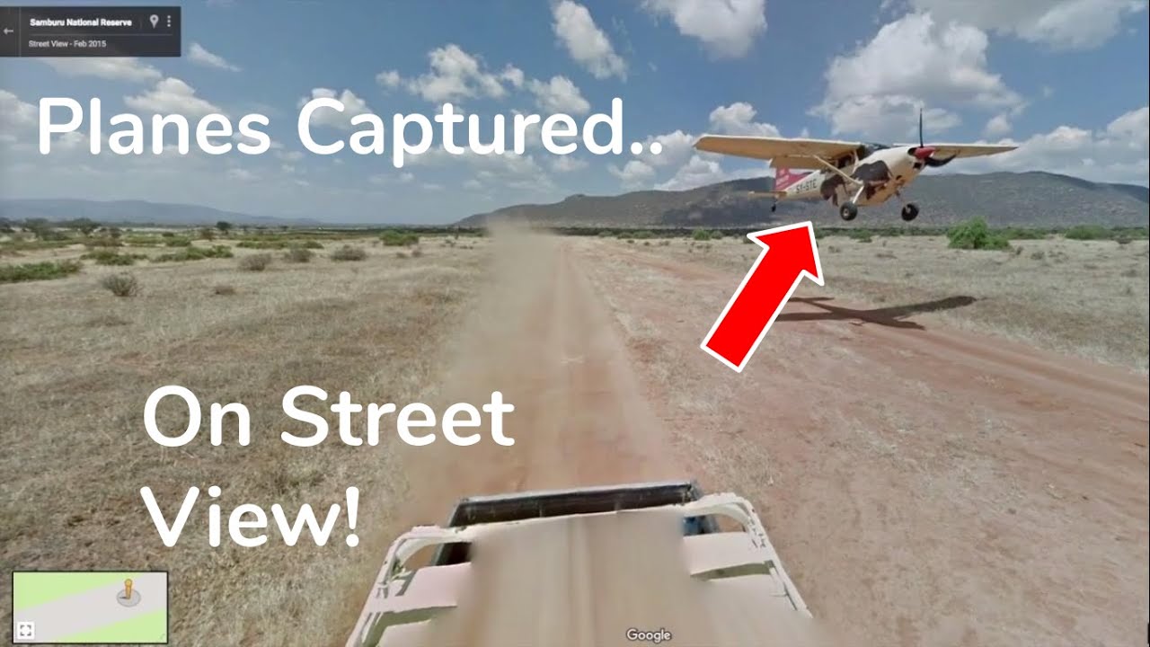 Planes Captured on Google Street View