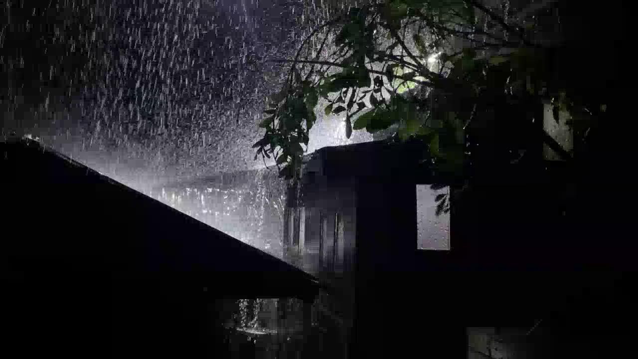 Rain Sounds White Noise – Heavy Rain on Tin Roof