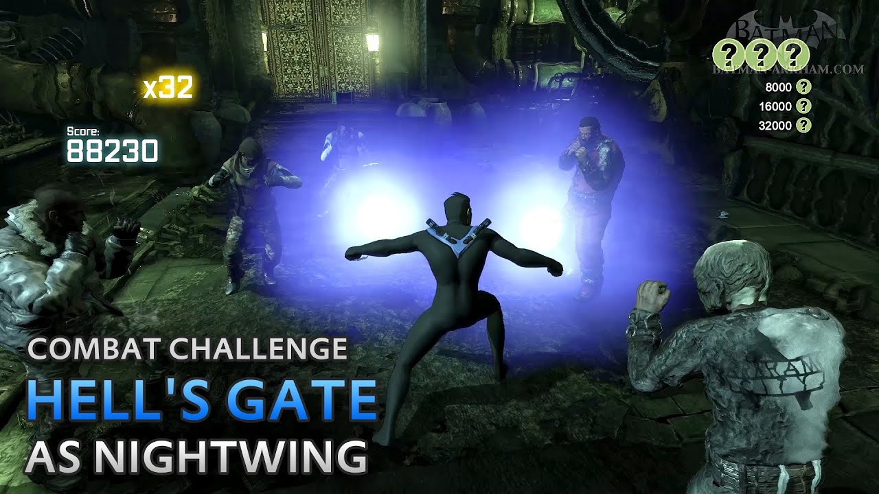 Batman: Arkham City - Hell's Gate [as Nightwing] - Combat Challenge