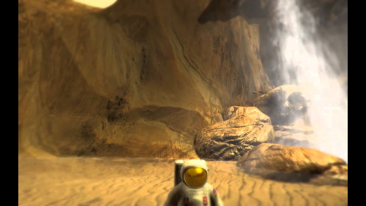 Lifeless Planet - Foothills: Boulder Trap Sequence, Waterfall & Amphibious (Frog-Like) Species PC