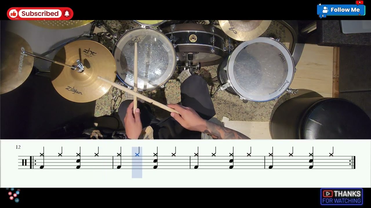 basic disco groove ( quarter notes )