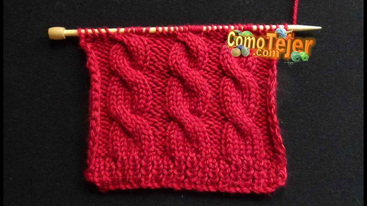 Trenza - Ochos - Diseño para Suéter Paso a Paso 2 agujas, tricot, palillos (1003)