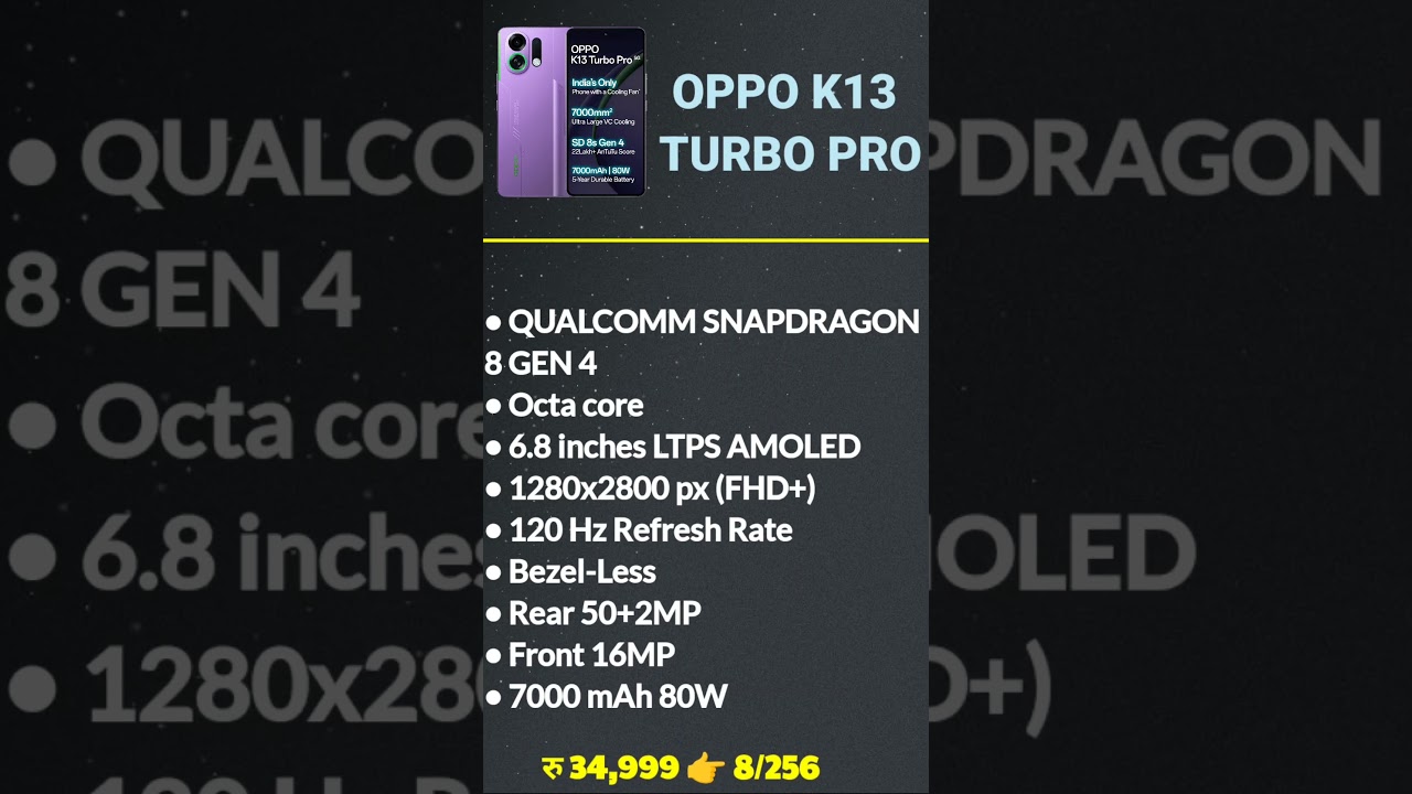 OPPO K13 TURBO PRO #oppok13turbopro