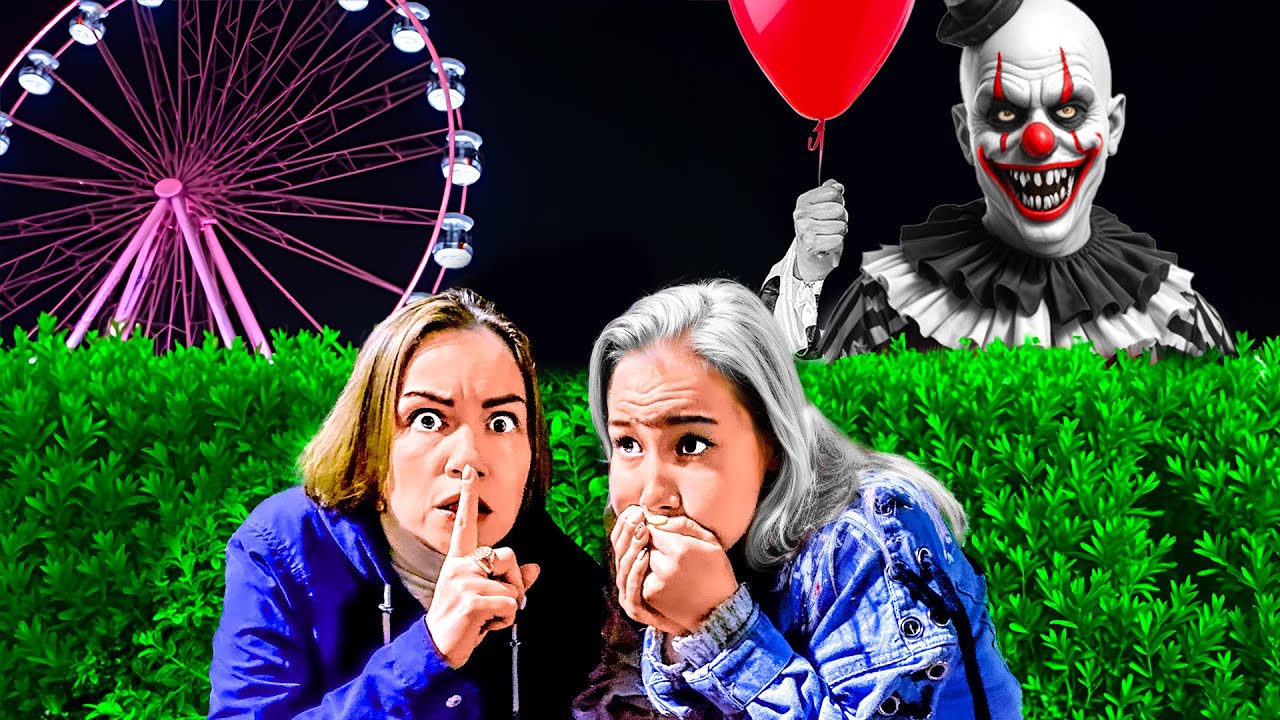 VERSTECKSPIEL MIT GRUSELIGEN CLOWNS IM VERGNÜGUNGSPARK UM 3 UHR NACHTS !