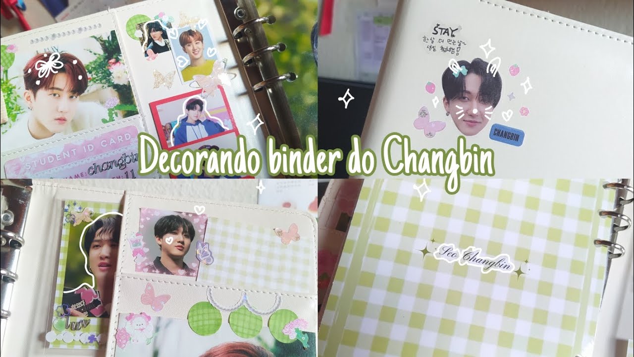 Decorando binder do Changbin 🐷🐰 | SKZ