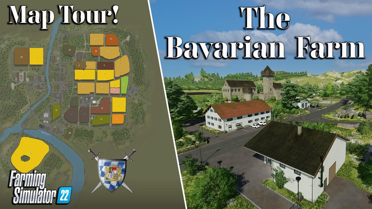 “THE BAVARIAN FARM” FS22 MAP TOUR! | NEW MOD MAP! | Farming Simulator 22 (Review) PS5.