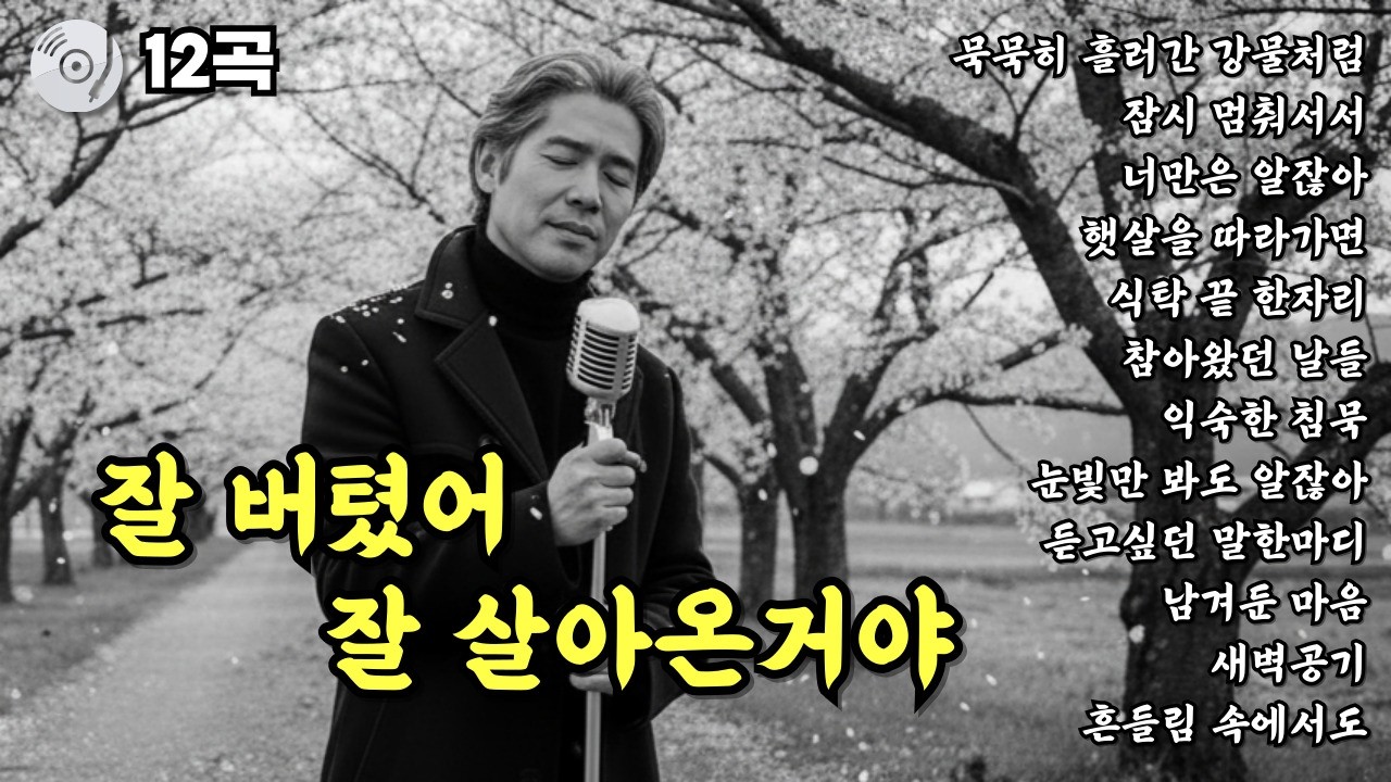 ✨잘 버텼어 잘 살아온거야 | 눈물나는 노래 | 위로가 되는 중년감성 트로트 발라드 12곡 모음