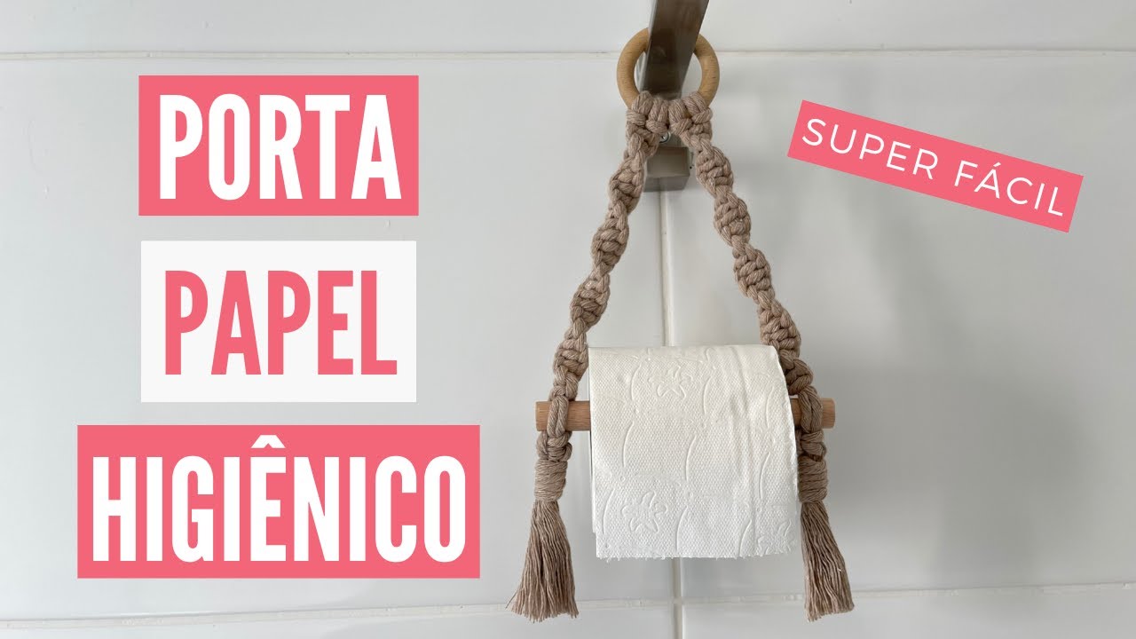 Suporte para papel higi&ecirc;nico em macram&ecirc; | passo a passo