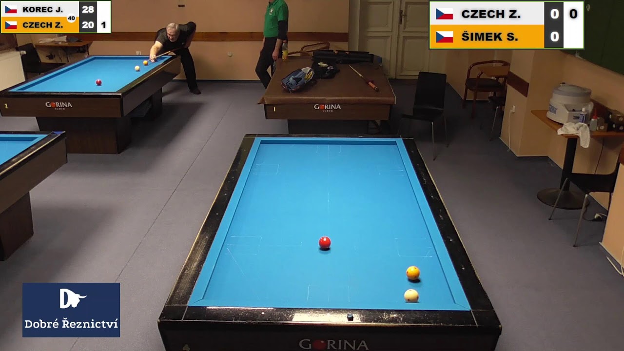 Czech league | 3-cushion | 1st class | 7th round | Vladimír Hambálek v Stanislav Šimek