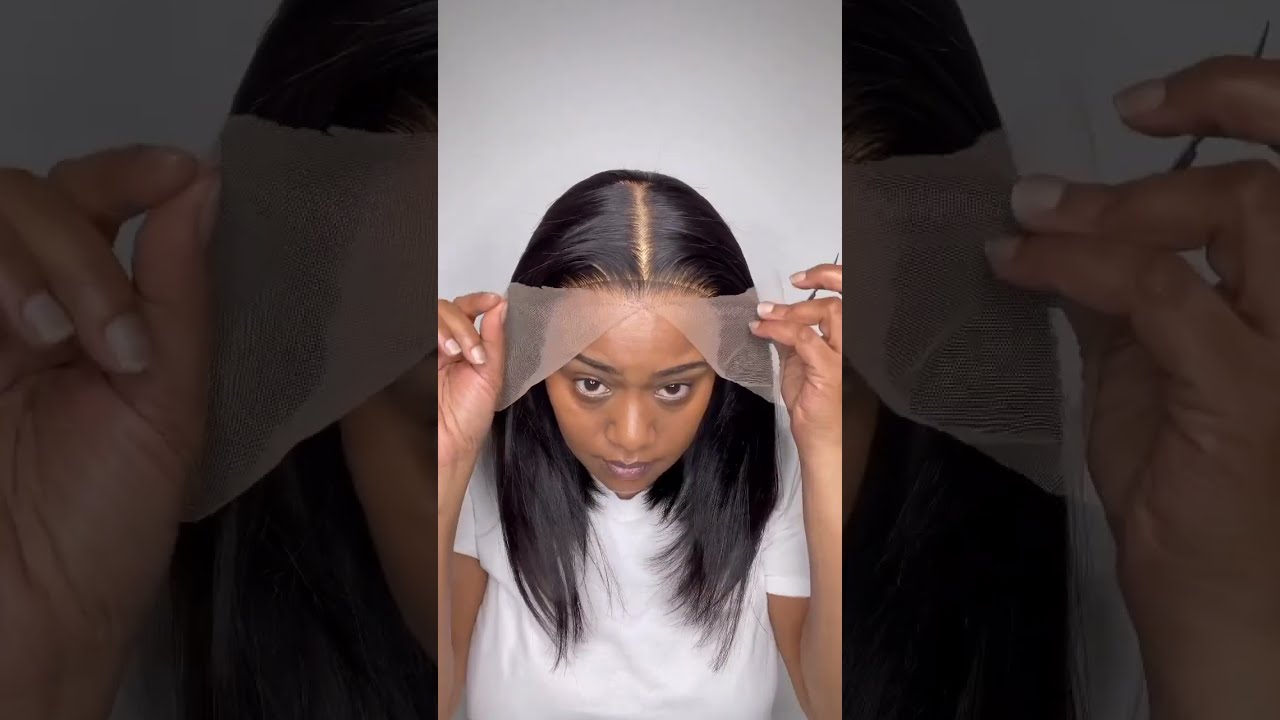 How to cut a lace front wig for beginners #lacefrontwig #bob #humanhair #carinahair #lacewig