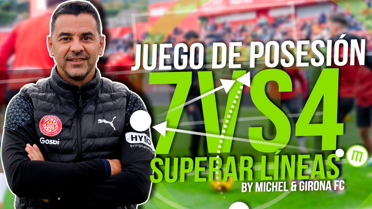 Ejercicio del #GIRONAFC: JUEGO DE POSESIÓN 7VS4 SUPERANDO LÍNEAS
