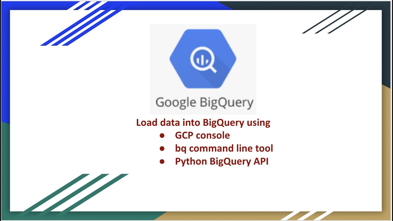 Пакетная загрузка данных GCP Big Query | консоль, инструмент bq, API Python