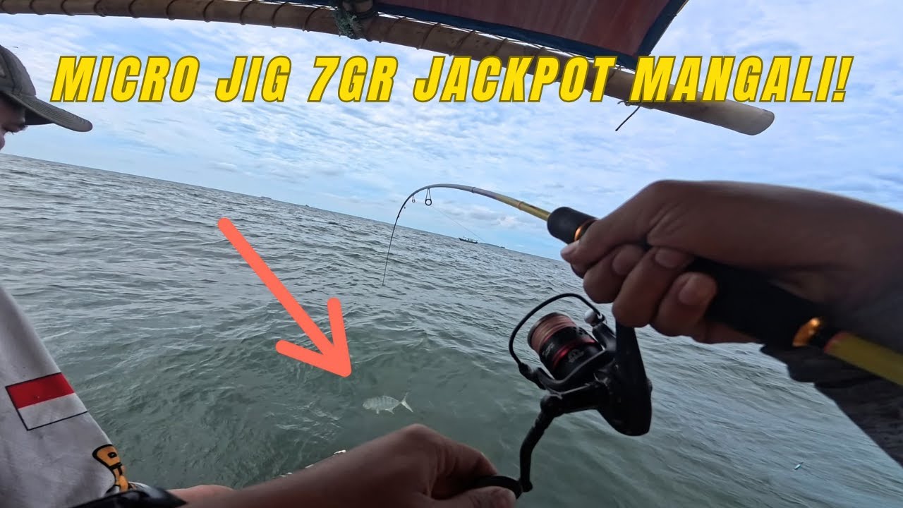 MICRO JIG 7 GRAM DISAMBAR Golden Trevally BABON!! | Karang Nirwana | Mancing Pulau Damar Besar