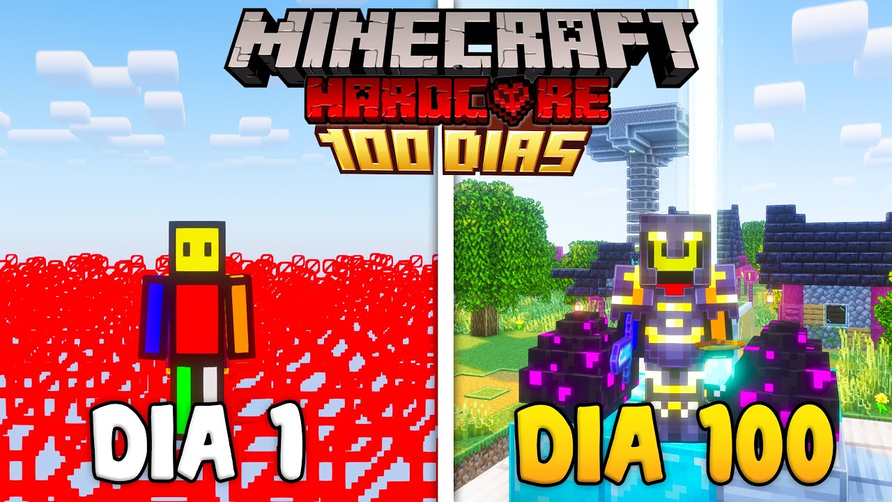 Sobreviv&iacute; 100 D&iacute;as en un MUNDO PLANO de BARRERAS en Minecraft Hardcore 🚫