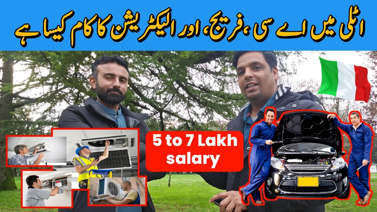 AC ,Rafrigeration and auto electrician jobs, salary in Italy | skilled worker's in Italy