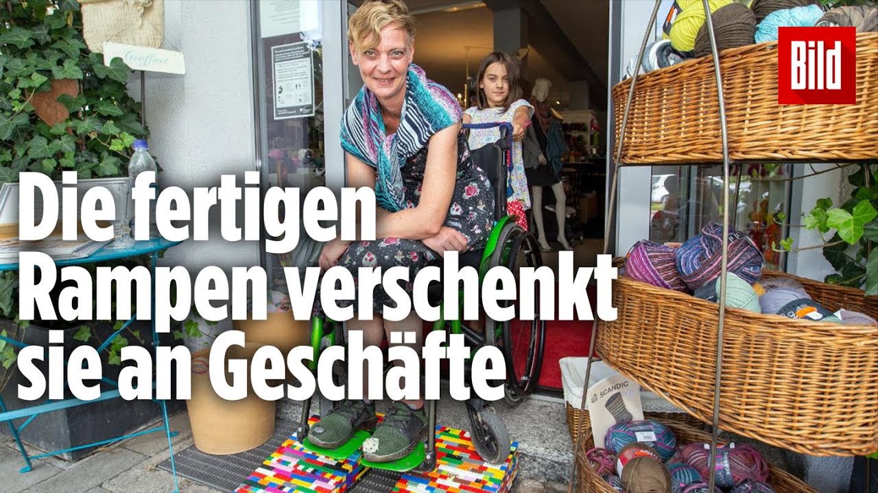 Bunte Lego-Rampen für mehr Barrierefreiheit: So hilft Christina Rollstuhlfahrern in München