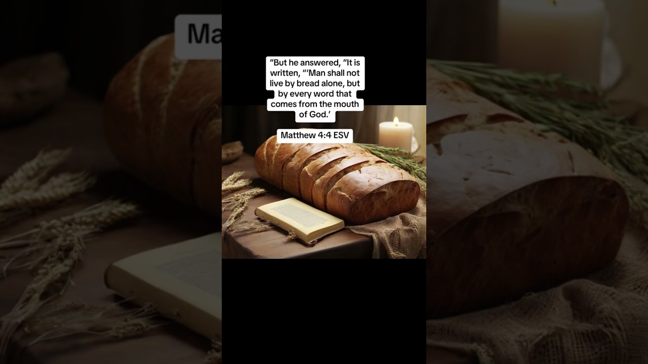 Man shall not live by bread alone 
