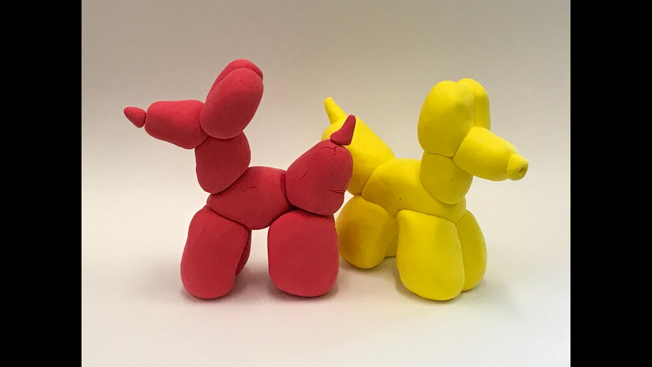 Model Magic Balloon Dog Inspired by Jeff Koons