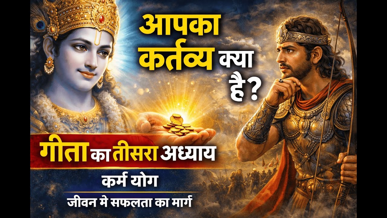 भगवद गीता अध्याय 3 | कर्म योग | कर्म क्यों जरूरी है? | Bhagavad Gita Chapter 3  Explanation Hindi