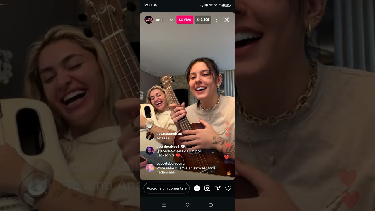 Ana Castela e Duda Bertelli live no Instagram 03/Ago/25