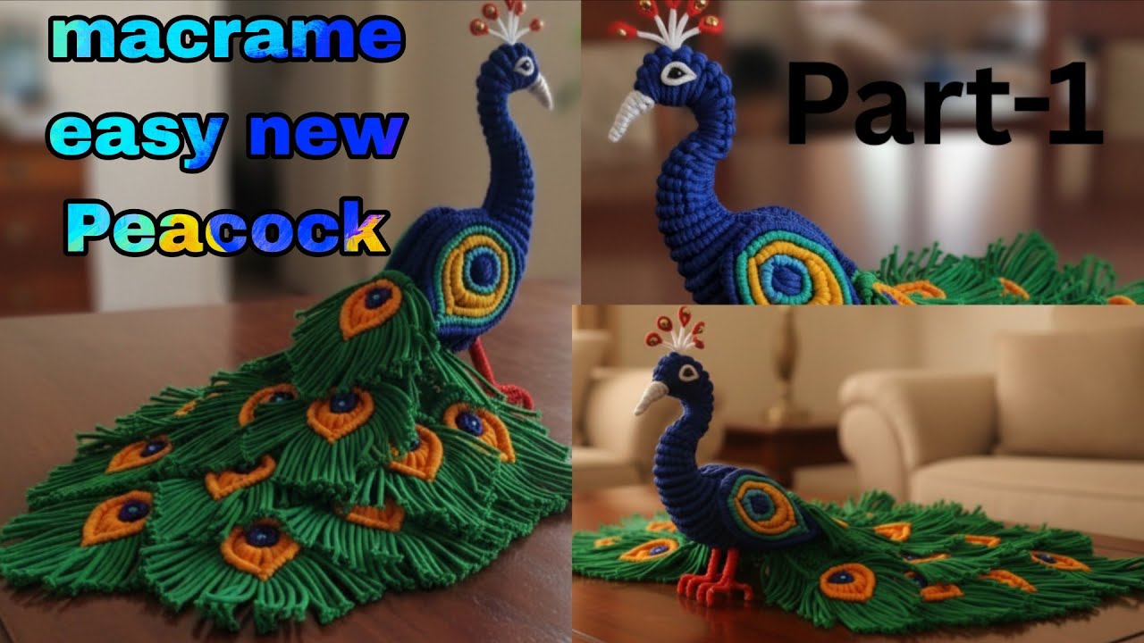macrame new design easy peacock/macrame standing peacock/#macrame/#shorts/#short/#yt/#ytshorts/#diy 
