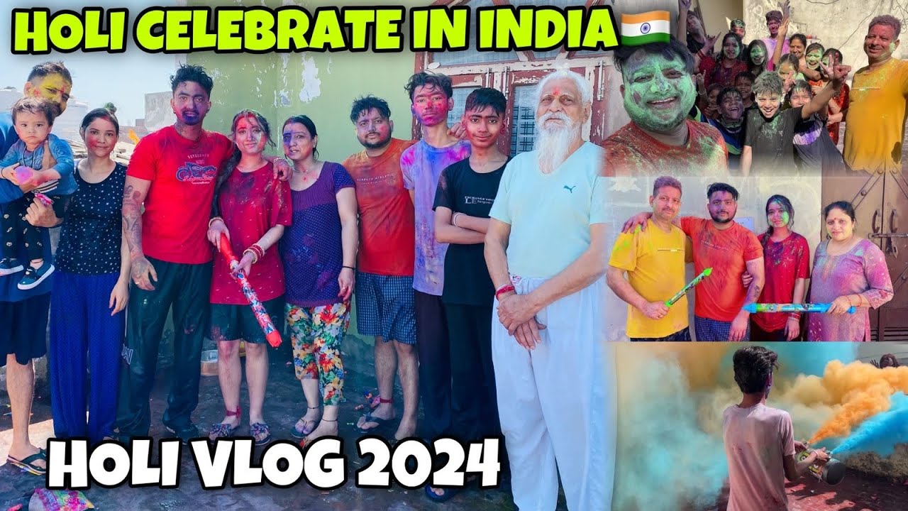 Holi Celebrate In INDIA🇮🇳😍With Family | HOLI VLOG 2024 | Angel’s Shivam