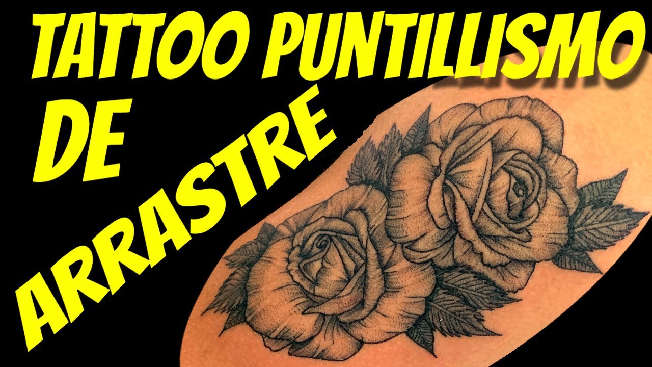 ✅COMO TATUAR ROSAS🌹 CON LA TÉCNICA ( PUNTILLISMO DE ARRASTRE )