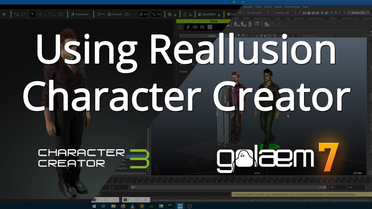 Использование Reallusion Character Creator с Golaem