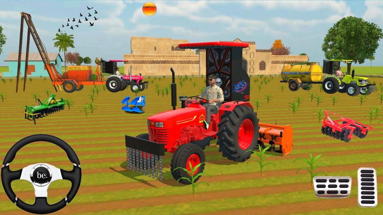 MAHINDRA, ARJUN, NEW HOLLAND, TRACTOR CULTIVATOR 🥭 FROM FARMING🌿🌾 3D GAM PLAY #viralvideo #games 