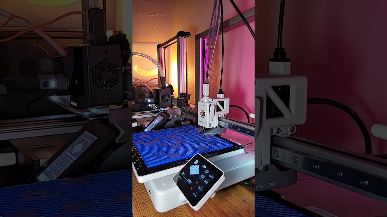 Anycubic Kobra 3 and Bambu Labs A1 Printing Sound Diffusion Panels #3dprinter #3dprinted #3dprinting