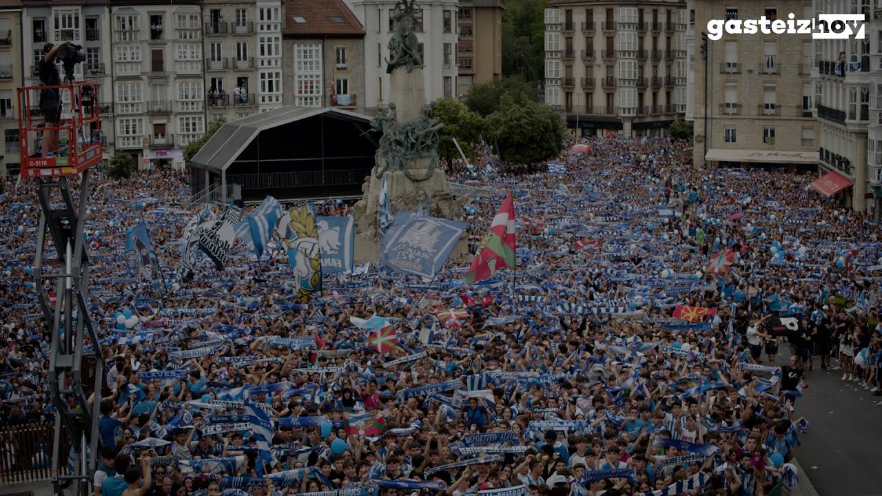 Gran fiesta para celebrar el ascenso del Alavés