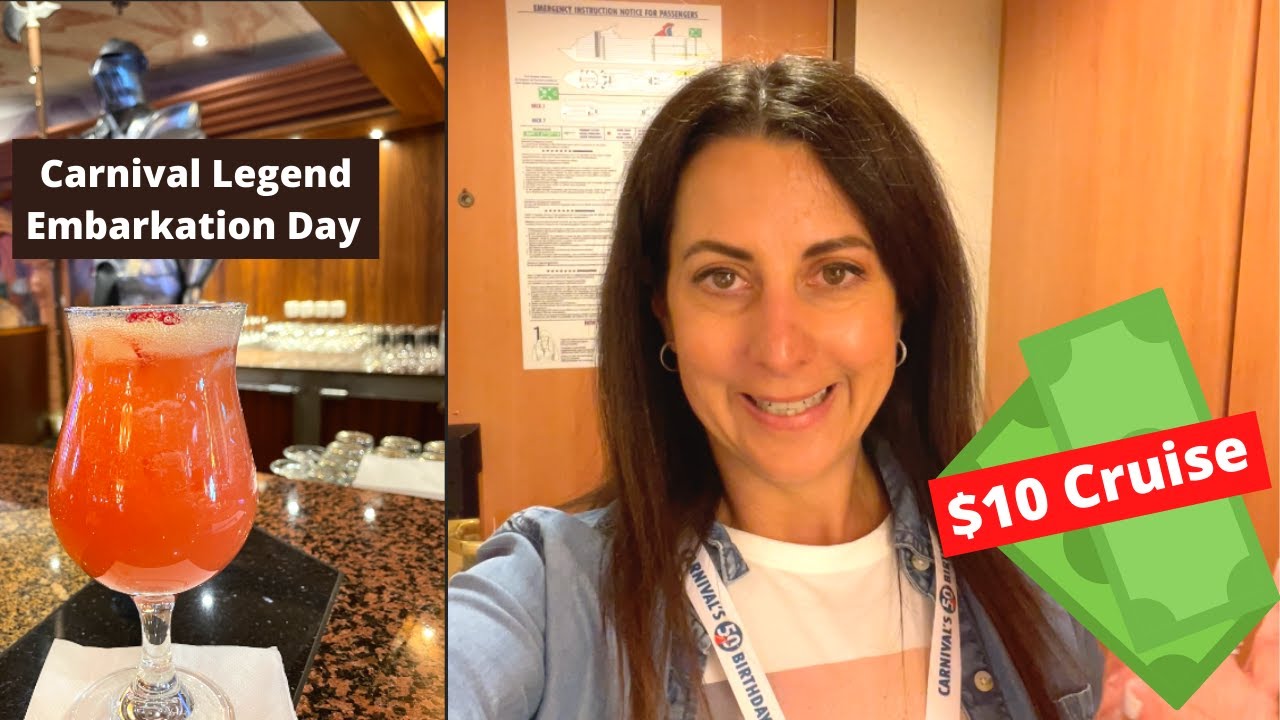 Carnival Legend Embarkation Day #1 | The $10 Cruise!