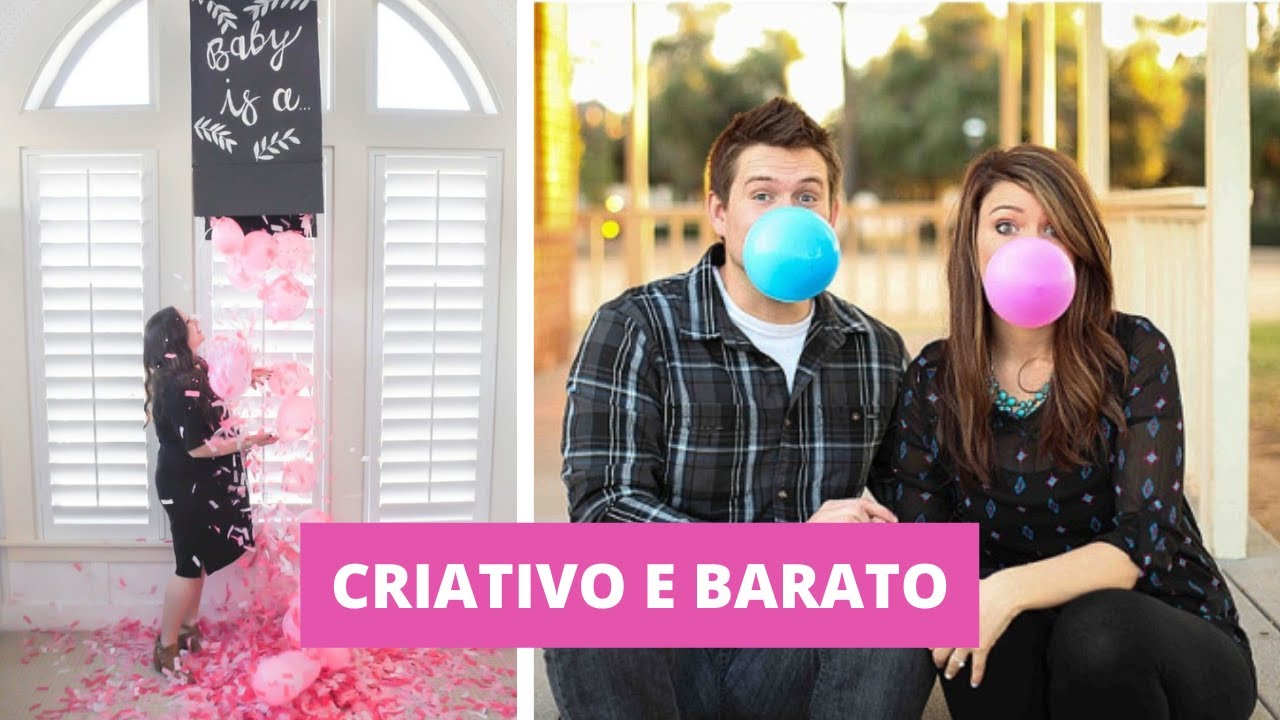 MANEIRAS CRIATIVAS E BARATAS PARA REVELAR O SEXO DO BEBÊ