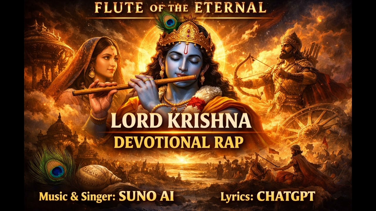FLUTE OF THE ETERNAL 🔱 | Lord Krishna Devotional Rap | English Spiritual Hip Hop | Hare Krishna
