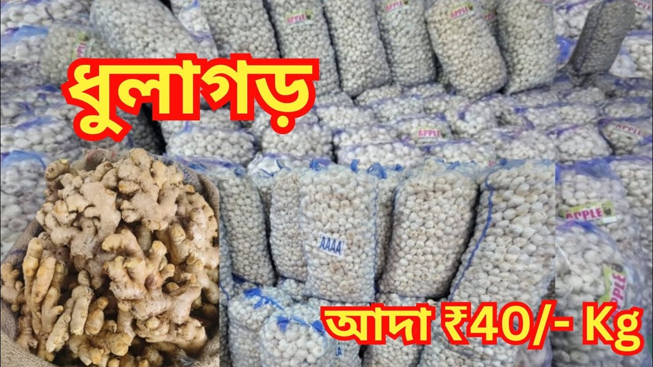 ধুলাগড়ে আদা ও রসুনের দাম কেমন? Garlic Ginger Price Update in Dhulagarh |
