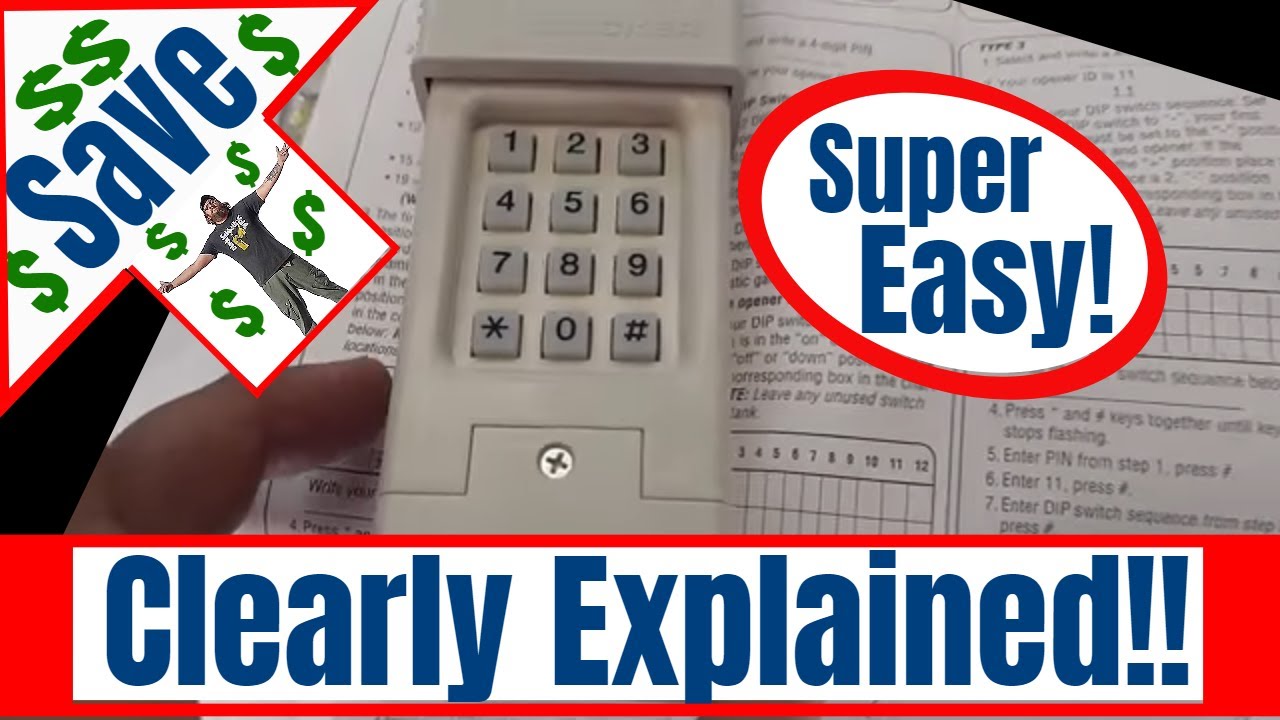 🆕Garage Door Opener How To Program A Wireless Chamberlain Universal Keypad🆕