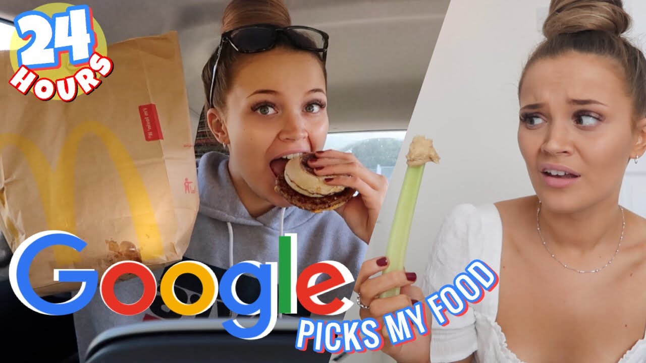LETTING GOOGLE DECIDE WHAT I EAT FOR 24 HOURS! 😱🤢