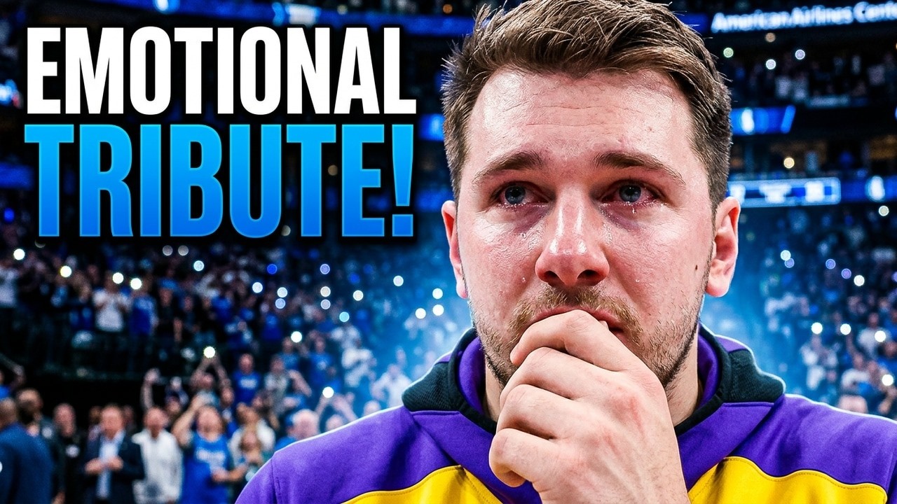 Luka Doncic REACTS To His Dallas Mavericks Tribute in Dallas!