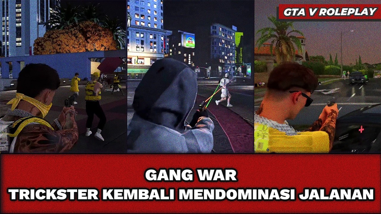 TRICKSTER ACTIVITY !!! PERANG JALANAN KETEMU LANGSUNG TEMBAK | GTA 5 ROLEPLAY #hopeindonesia