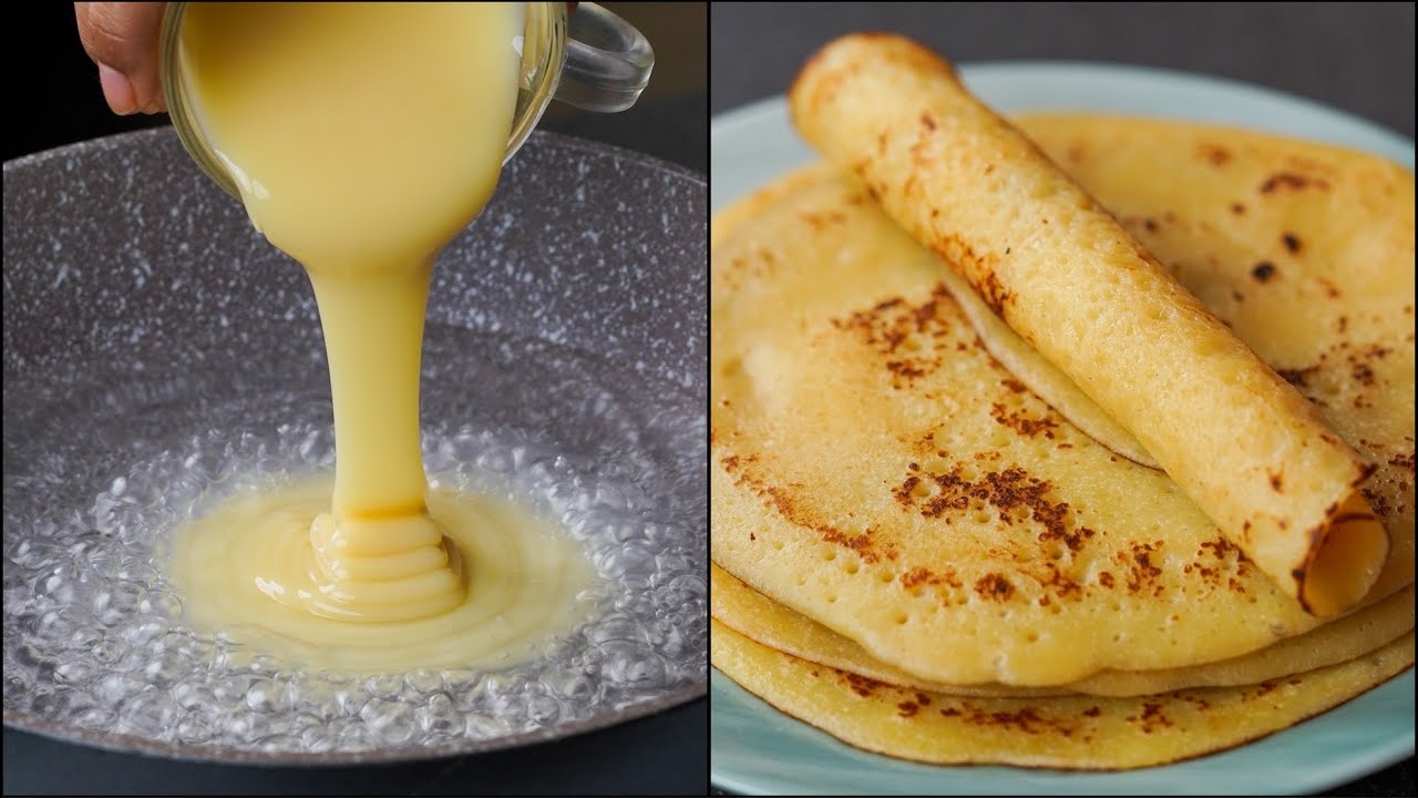 I Combined Condensed Milk With Water & Make This Delicious Crepe Recipe | Easy & Quick Crepe Recipe