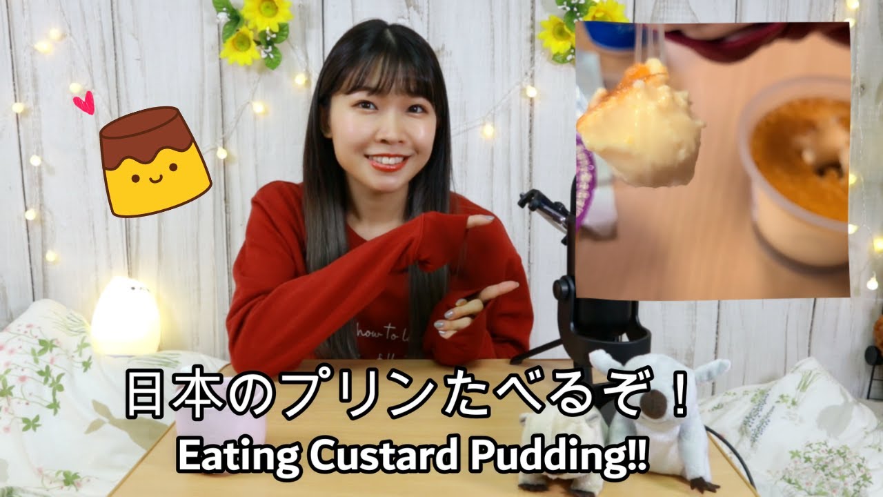 Eating Japanese custard pudding!!🍮 (And cheesecake...??🧀)