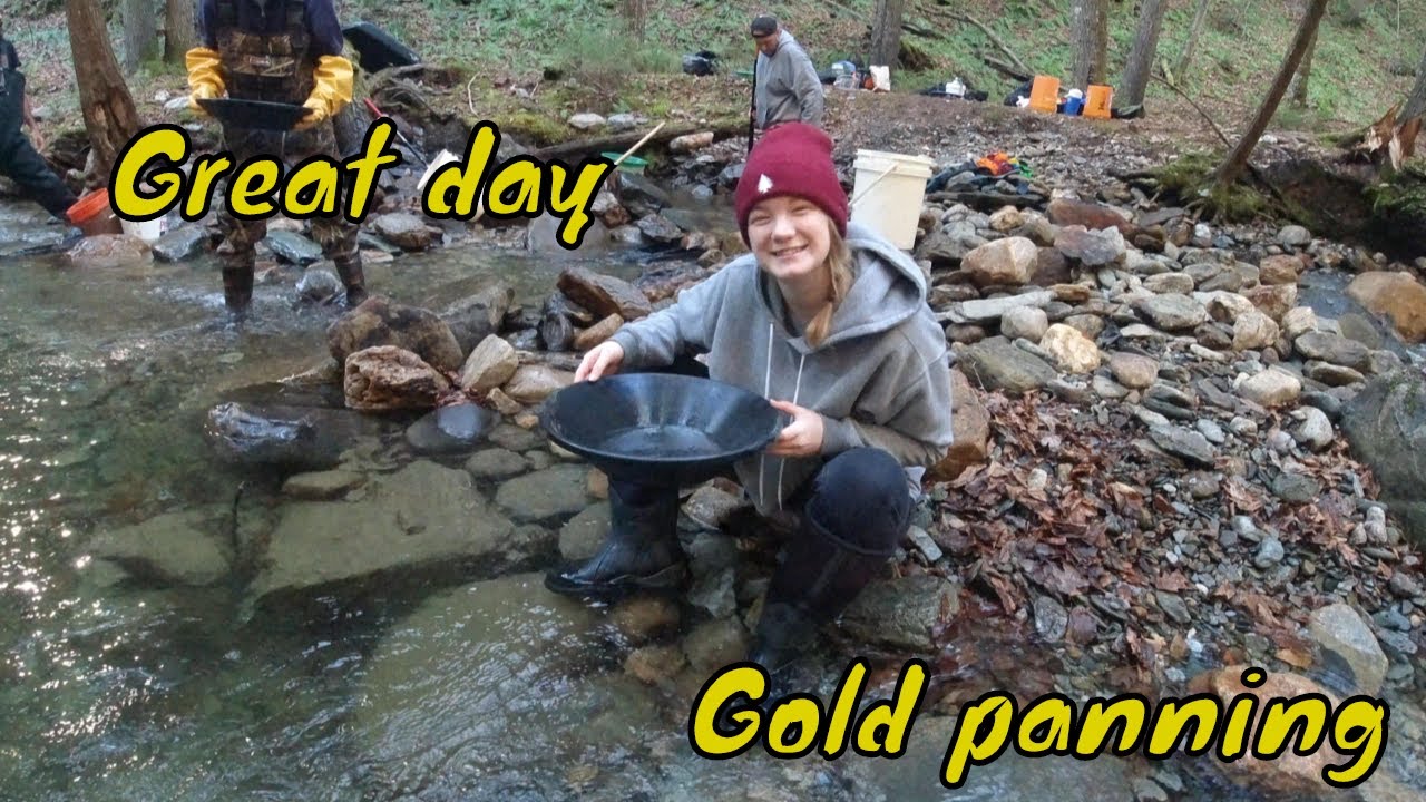 Gold panning in Vermont. Lots of gold was found.