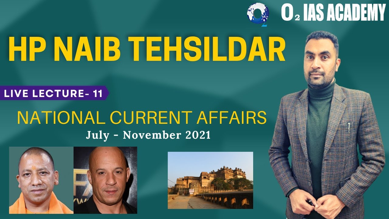 National Current Affairs for Himachal Naib Tehsildar 2022- HP NT Exam Current Affairs 2021-22