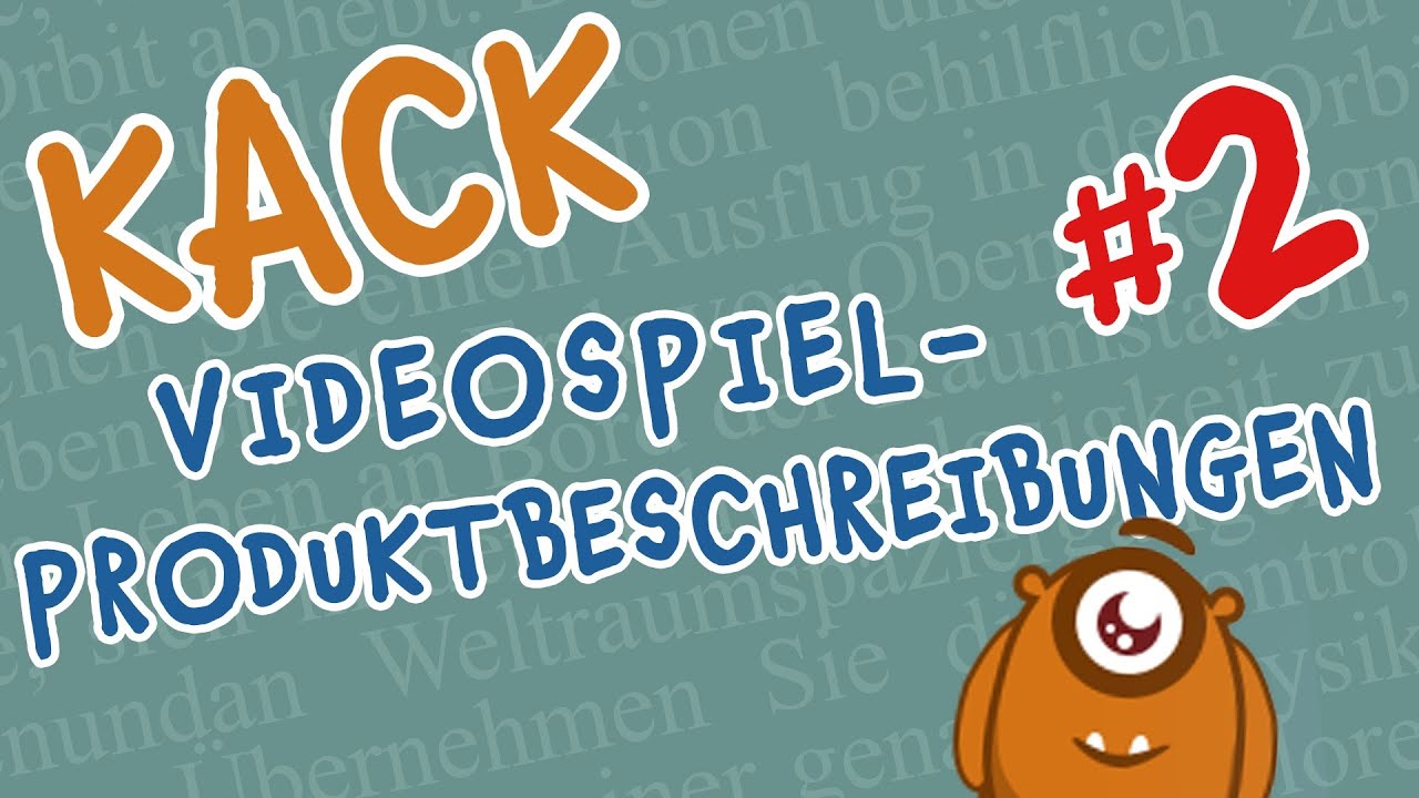Kack Videospiel-Produktbeschreibungen #2 | @coldmirror feat. Game Two