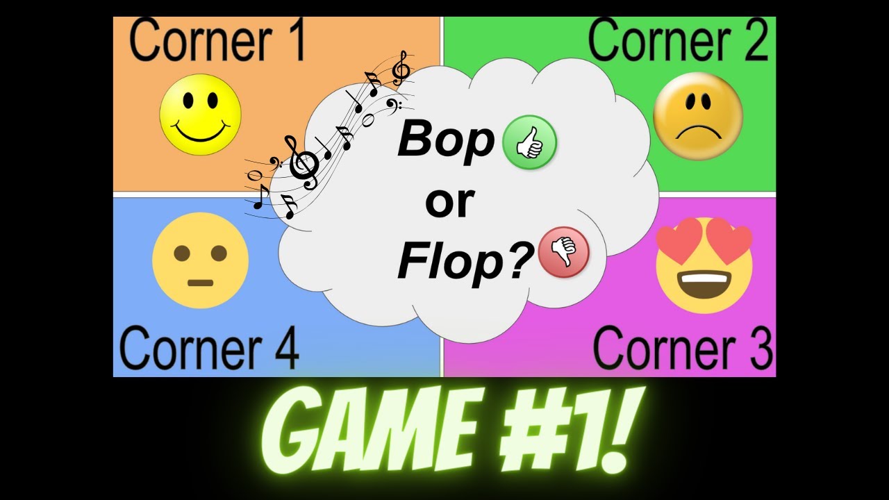 Bop or Flop #1 (Elementary music 4-corners game)
