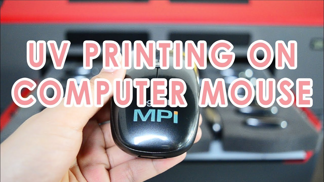 Full bed UV printing on computer mouse with iUV600s