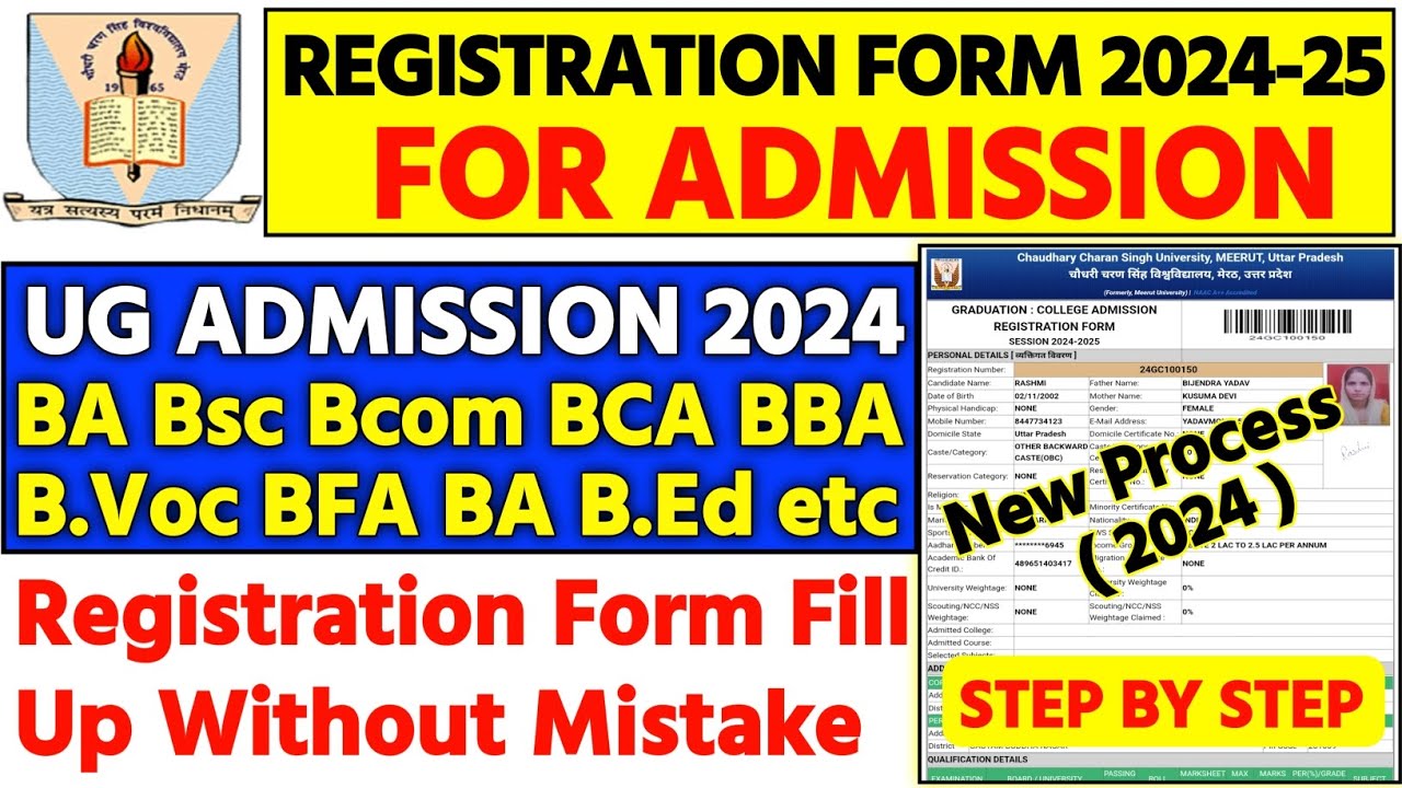 CCSU UG Admission 2024 | How To Fill UG Registration Form | UG admission #ccsuadmission2024