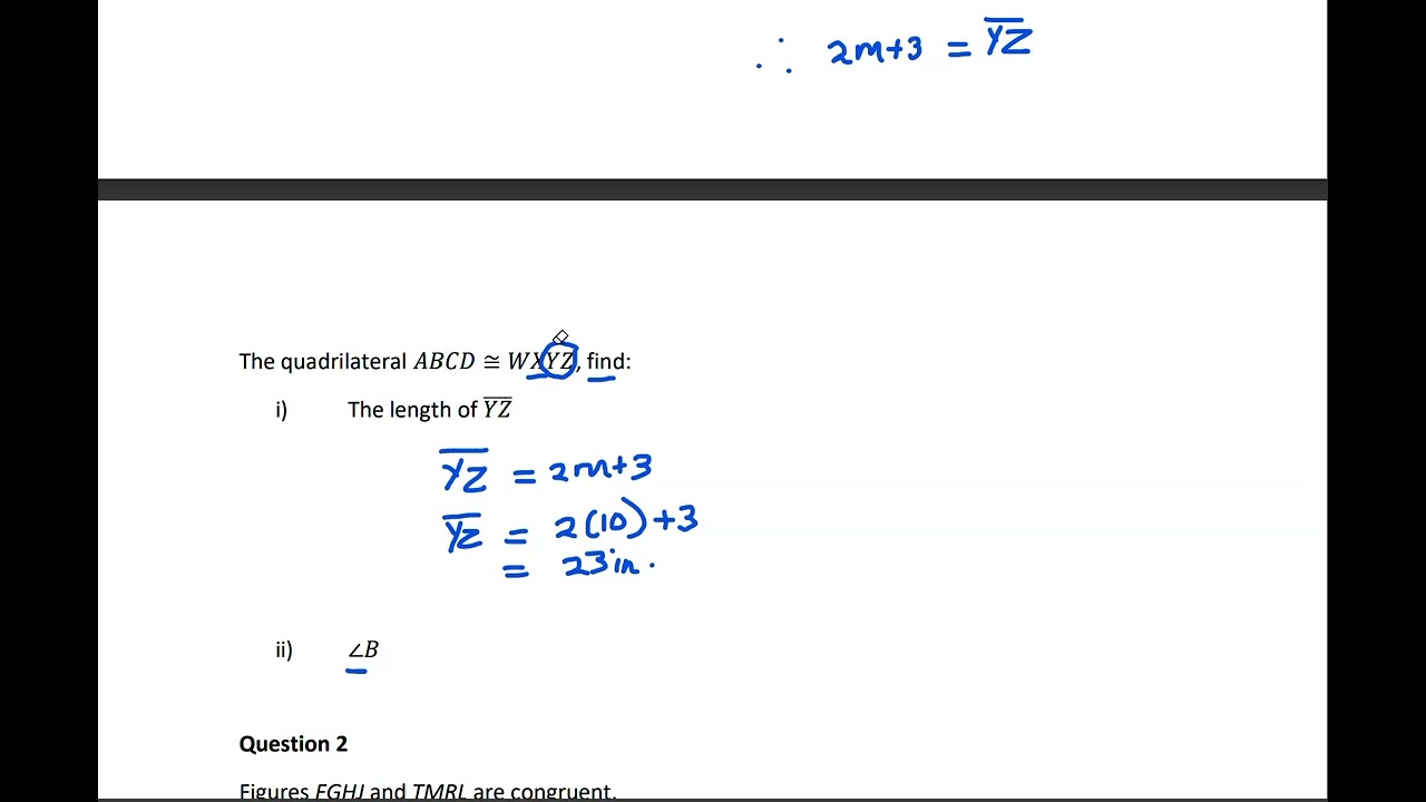 Geometry Congruent Angles and Line Segments #highschoolmath#middleschoolmath#sbac#act#csec#sat